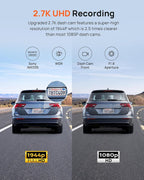 70mai 2.7K Dash Cam Front A500S, 1944P Dash Camera - Image 2