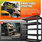 Large Garage Shelving, 5-Tier Garage Storage Shelves 3000LBS Heavy Duty - Image 6