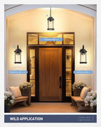 kudos Porch Lights Outdoor, 15.8 inch Large Cylinder Wall Light, E26 Sockets - Image 6