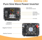 5000 Watt Pure Sine Wave Power Inverter DC 24V to 110V/120V AC Converter - Image 2