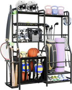 Garage Sports Equipment Organizer, Golf Bag Storage Rack, Heavy Duty Ball Holder by Faesun