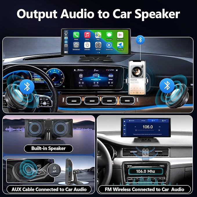 Portable Carplay Screen for Car 9.28" Carplay & Android Auto Car Touch Stereo - Image 4
