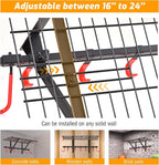 PLKOW Garage Wall Shelving Includes Bike Hooks, Sturdy Adjustable Garage - Image 4