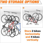 TORACK Overhead Bike Rack for Garage, Ceiling-Mounted Bicycle Storage Hooks for - Image 5