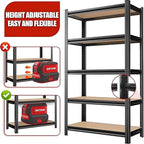 Garage Shelves, 72”H Adjustable Shelves - Image 5