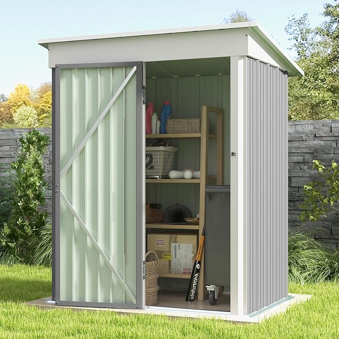 Patiowell 5x3 FT Outdoor Storage Shed, Garden Tool Shed - Image 2