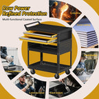 5-Tier Rolling Tool Cart on Wheels, Tool Storage Organizer - Image 4