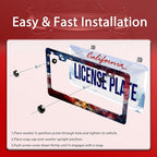 Personalized License Plate Frame American Flag Eagle Stainless Steel Accessory - Image 4