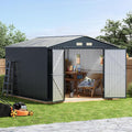 10x12 FT Outdoor Metal Storage Shed by Unknown