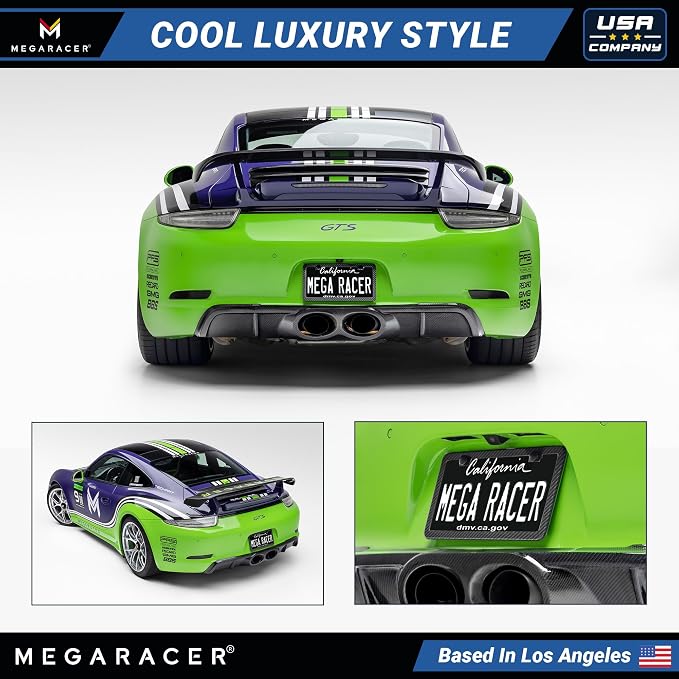 Premium Slim Carbon Fiber Design License Plate Frames – 2 Pack, Rust-Free - Image 4