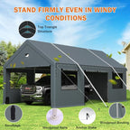 Carports 20X20 Heavy Duty，2 Car Carport - Image 4