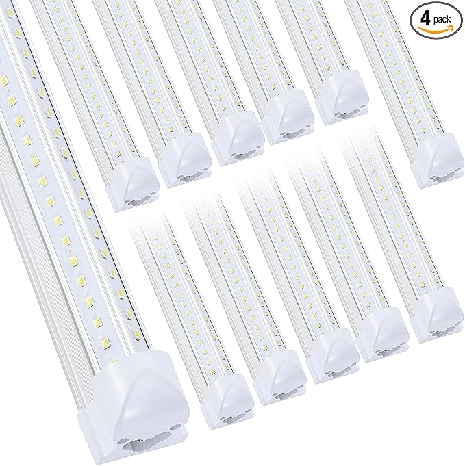 12 Pack, Led Shop Lights, 8FT Led Shop Light, 100W 6000K 15000LM Clear White by DOUYIDOUBEST-LEDLIGHTING