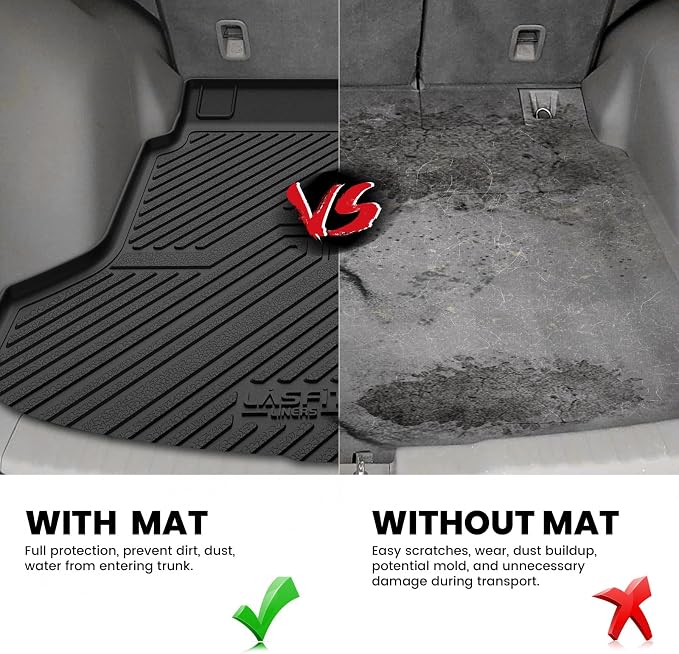 LASFIT Trunk Mat for Honda CRV 2012-2016, All Weather Custom Fit TPE Cargo Mat - Image 4