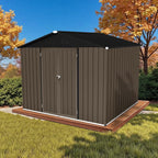 8 x 6 FT Outdoor Storage Metal Shed, Bike Garden Tool Shed - Image 7
