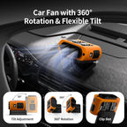 Socool Portable Car Fan - 14500mAh Rechargeable Battery Opearated - Image 4
