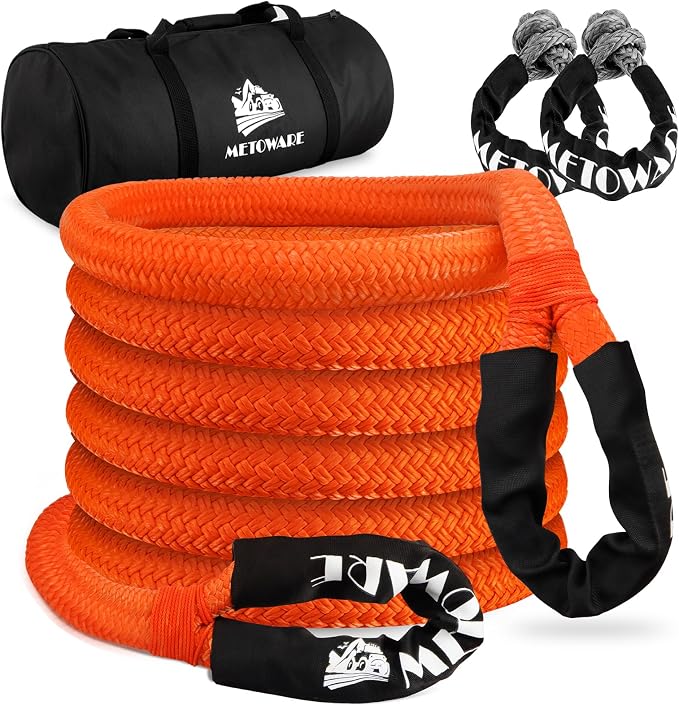 METOWARE Kinetic Recovery Rope 56, 000 LBS Heavy Duty Snatch Strap by METOWARE