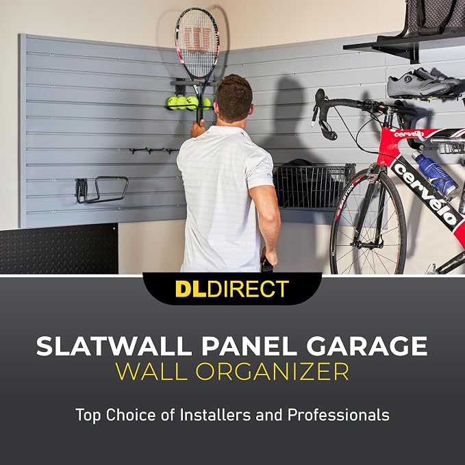 Heavy Duty 8x4 PVC Garage Slatwall Storage System - Image 2