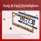 Cheetah Brown Leopard License Plate Frame Animals Print License Plate Frames - Image 3