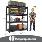 40" W Garage Shelving Heavy Duty，1800LBS Loads Metal Shelving Units and Storage - Image 3