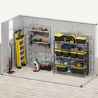 DWVO 9.1x4.2ft Metal Outdoor Storage Shed - Image 8