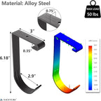 Bike Hooks for Garage Ceiling Mount Rack – Heavy Duty 4X8 Overhead Garage - Image 5