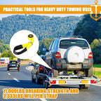 8 Pack 2'' x 12ft Tow Truck Straps Lasso Wheel Lift Straps Lasso Tow Strap - Image 3