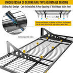 1.64x4ft Adjustable Rail Wall Garage Storage Shelf, - Image 5