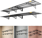 1.64x4ft Adjustable Rail Wall Garage Storage Shelf, by Unknown