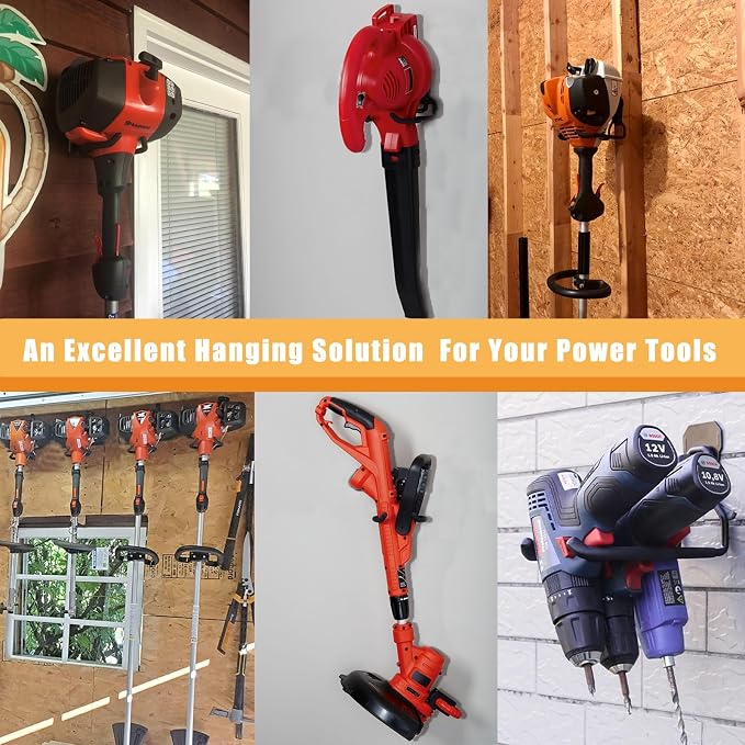 JuforminWeedeater Hanger, String Trimmer Hanger, Weed Eater Rack, Garage Wall - Image 5