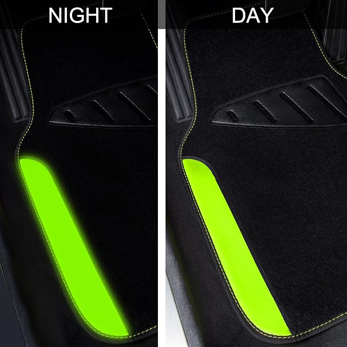 CAR PASS Fluorescent Leather & Waterproof Car Carpet Floor Mats, Universal Car - Image 5