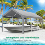 COBIZI Carports 10x20 Heavy Duty Car Tent Garage, Galvanized Frame Car Canopy - Image 5