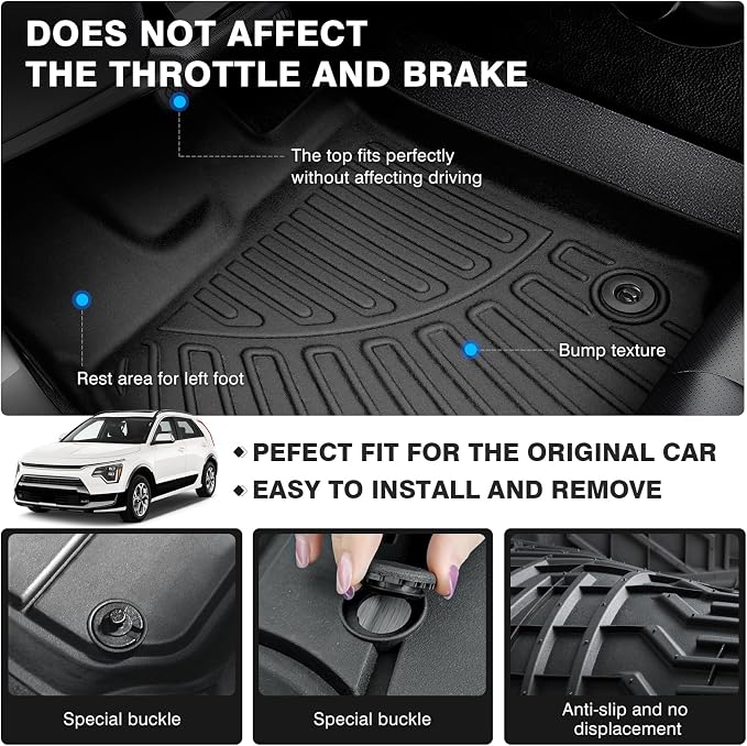 Powerty Floor Mats for 2023-2025 Kia NIRO & Hybrid & HEV - Image 4