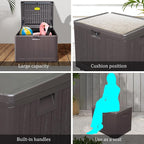 Premium Pro Edition 35 Gallon Lockable Resin Deck Box, Waterproof & - Image 5