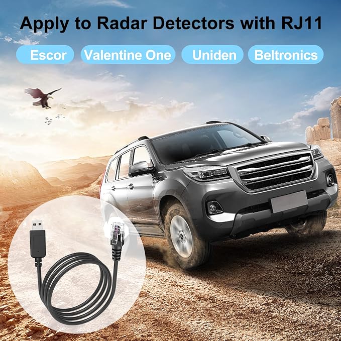 Radar Detector Cable, USB to RJ11 Plug Cable, - Image 6