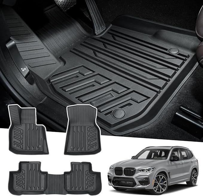 Powerty Floor Mats for 2018-2024 BMW X3 / 2019-2024 BMW X4, Custom Fit for BMW by Powerty