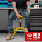 Shop Stool with Backrest, Mechanic Garage Stool - Image 3