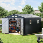 10x12 FT Outdoor Metal Storage Shed - Image 8