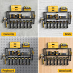 Wall Mount Power Tool Organizer, 3 Layer 7 Drill Hangers Storage Rack, Tool - Image 8