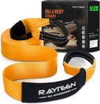 Genuine 33, 000lb Xtreme Heavy Duty Recovery Tow Strap | 20ft x 4in Vehicle Tow by RAYTEEN
