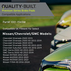 Premium Semi-Metallic Front Brake Pads Compatible - Image 3