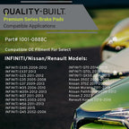 Premium Ceramic Front Brake Pads Compatible - Image 3