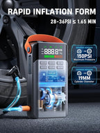 8-in-1 Car Jump Starter with Air Compressor, 5500A Portable Jump Starter Pack - Image 3