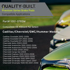 Premium Semi-Metallic Front Brake Pads Compatible - Image 3