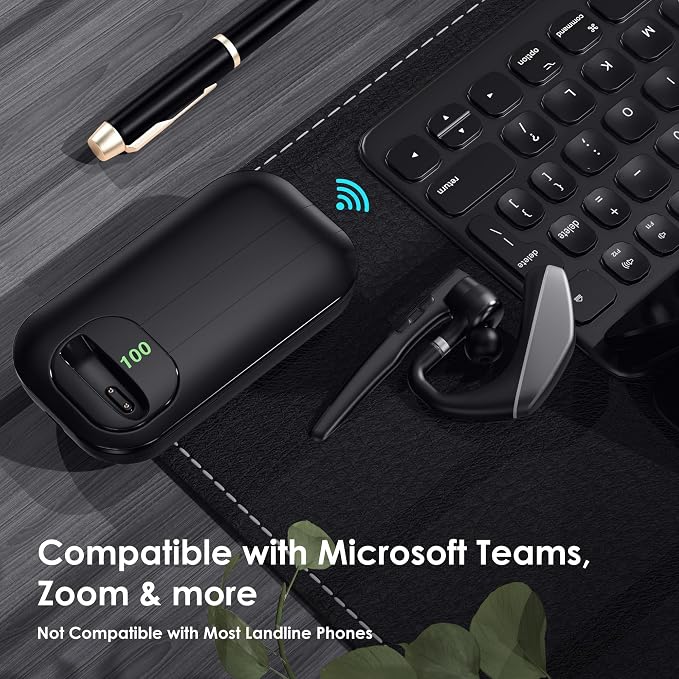 Bluetooth Headset V5.3, 96H Talktime, Wireless Earpiece - Image 4