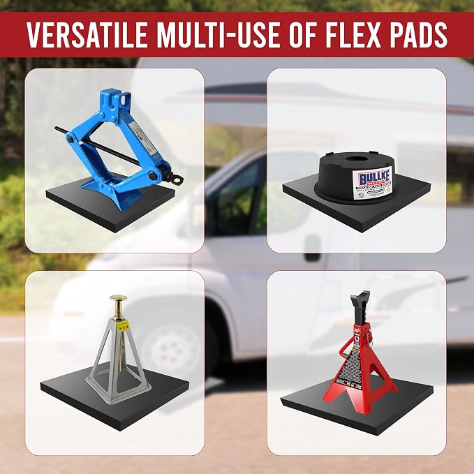 USA Made RV Leveling Jack Flex Pads 9" – Heavy-Duty Rubber Jack Pads - Image 3