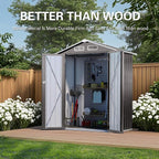 IKERY 5X3 FT Metal Outdoor Storage Shed, Tool Shed - Image 5