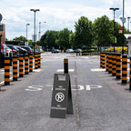 Stainless Steel No Parking Sign Portable Foldable Handle 2-Pack - Image 2