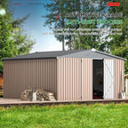 AECOJOY 12' x 12' Shed Metal, Outdoor Storage Sheds & Outdoor Storage 12' x 12' - Image 5