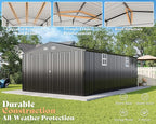AMERLIFE 13.2x21x8.4 FT Outdoor Metal Garage Shed, Extra Large Storage Shed - Image 7