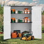 DWVO 59 Cu. Ft. Vertical Storage Shed, Weatherproof Outdoor Tall Cabinet - Image 2